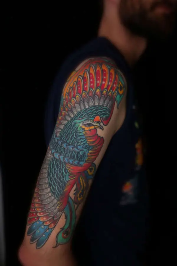 Manchette Irezumi avec phénix (Hōō)